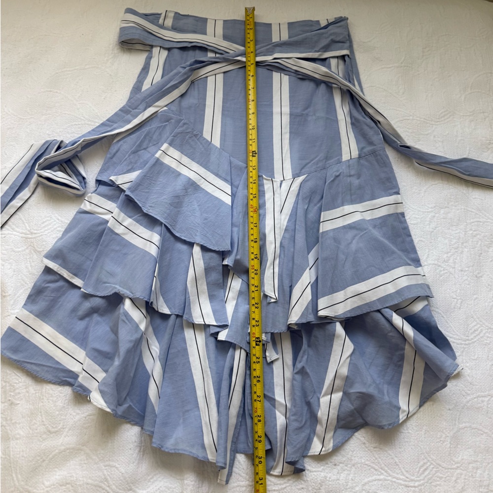 Zara Asymmetrical Blue and White Skirt NWOT - Picture 9 of 12